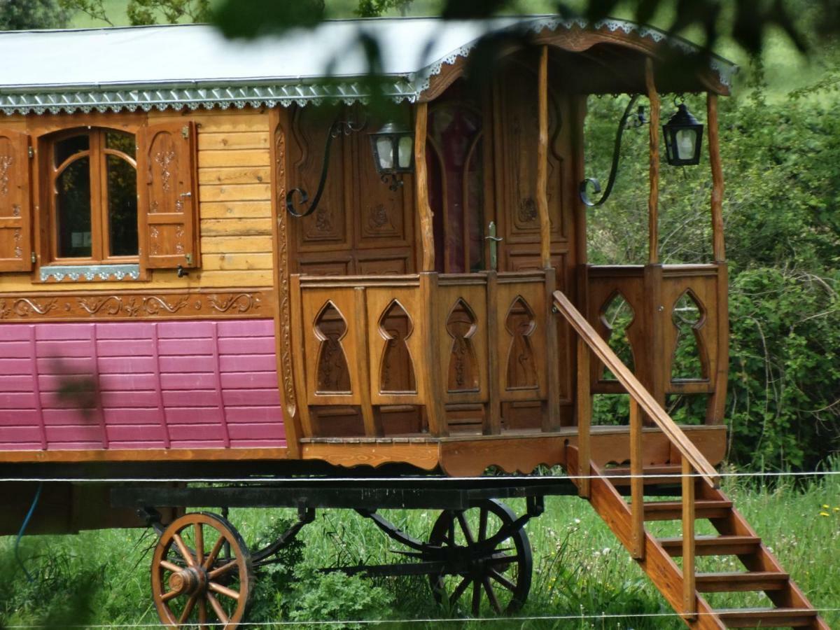Une Roulotte Et Des Chevaux Trefflean Экстерьер фото